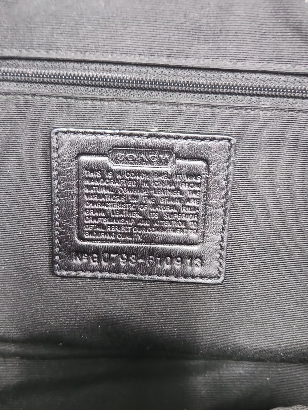 Coach Vintage Black Leather Buckle-Front Shoulder Bag